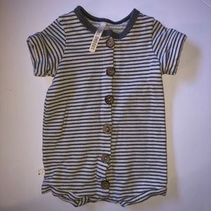 Childhood Clothing Stripped Button Shorts Romper
